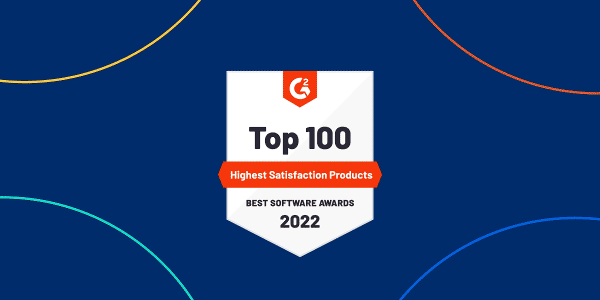 animated GIF with overlayed badge of Top 100 Highest Satisfaction Products from the Best Software Awards