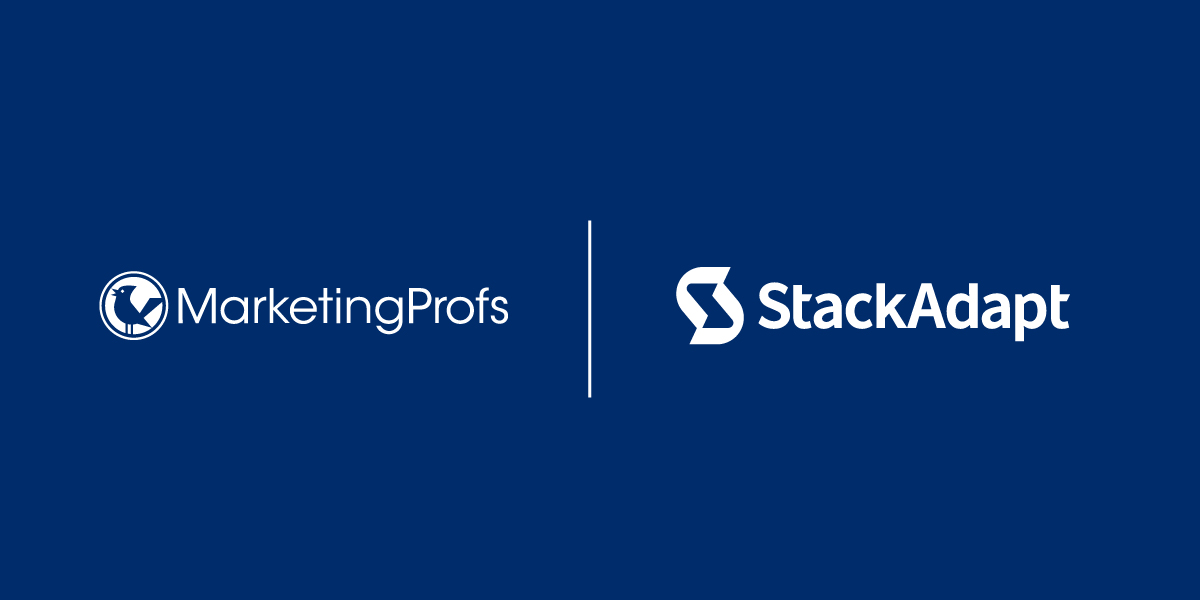 graphic showing the logo for marketing profs and stackadapt