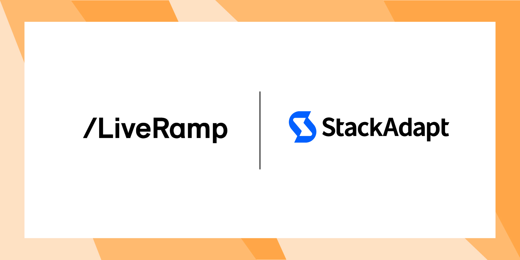 shows the logos of LiveRamp and StackAdapt side by side on a white background