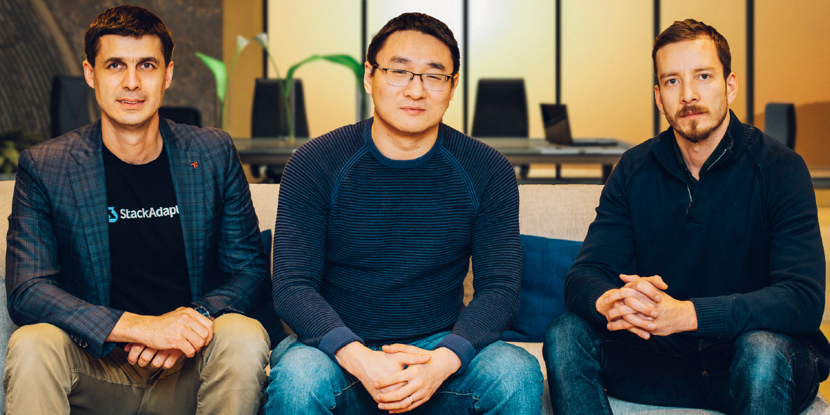 StackAdapt founders Ildar Shar, Yang Han, and Vitaly Pecherskiy