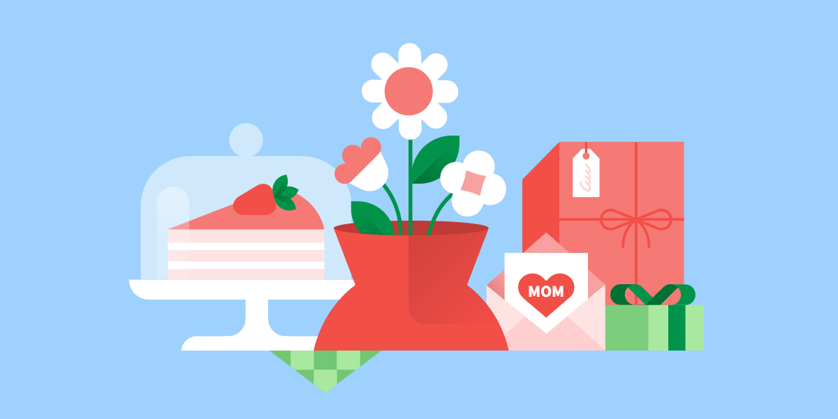 Illustration of Mother's Day gifts