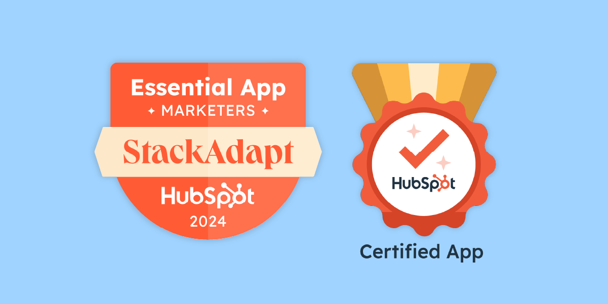 HubSpot app partner badge and certification naming StackAdapt an essential app for marketers in 2024